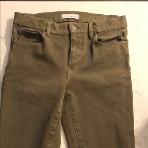Loft green skinny jeans